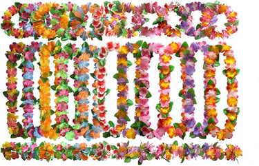 BangShou Flores Hawaianas Guirnalda Hawaiana Collar Pulsera Coloridos Reutilizables de Fuentes de La Decoración para Fiesta Hawaiana